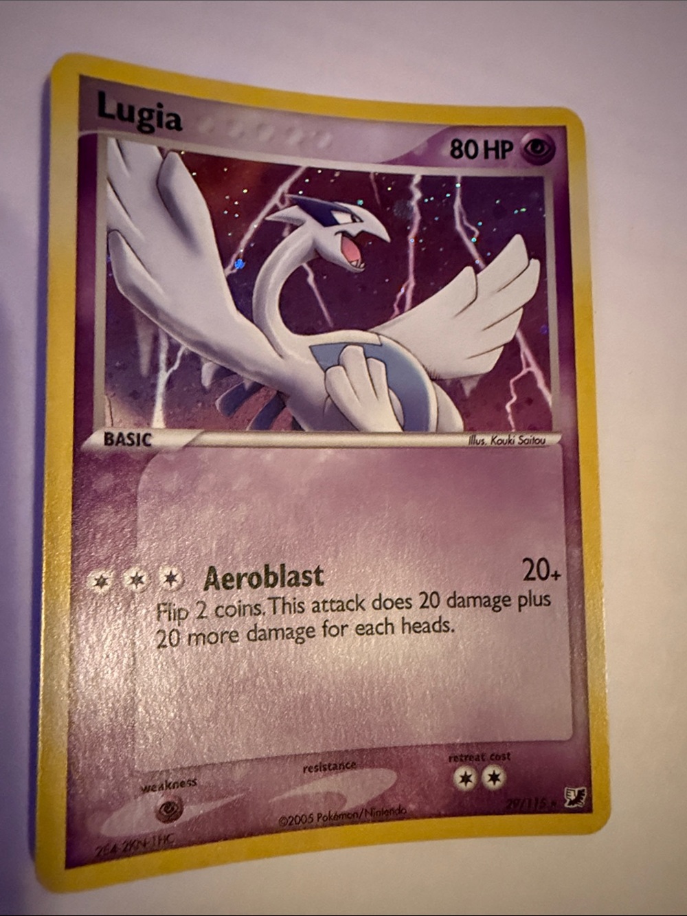 2005 Pokemon EX Unseen Forces Lugia Cosmos Holo #29/115 MINT